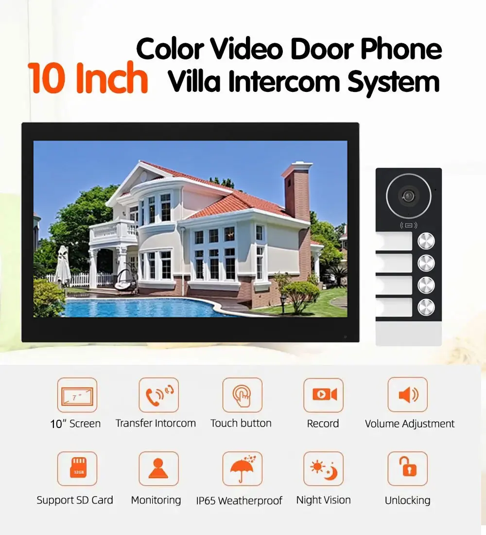 Рисунок 2 - Wi-Fi 10-дюймовый видеодомофон