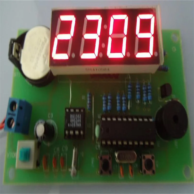 Kit de bricolaje de reloj Digital, SCM de 4 bits, AT89C2051, DS1302