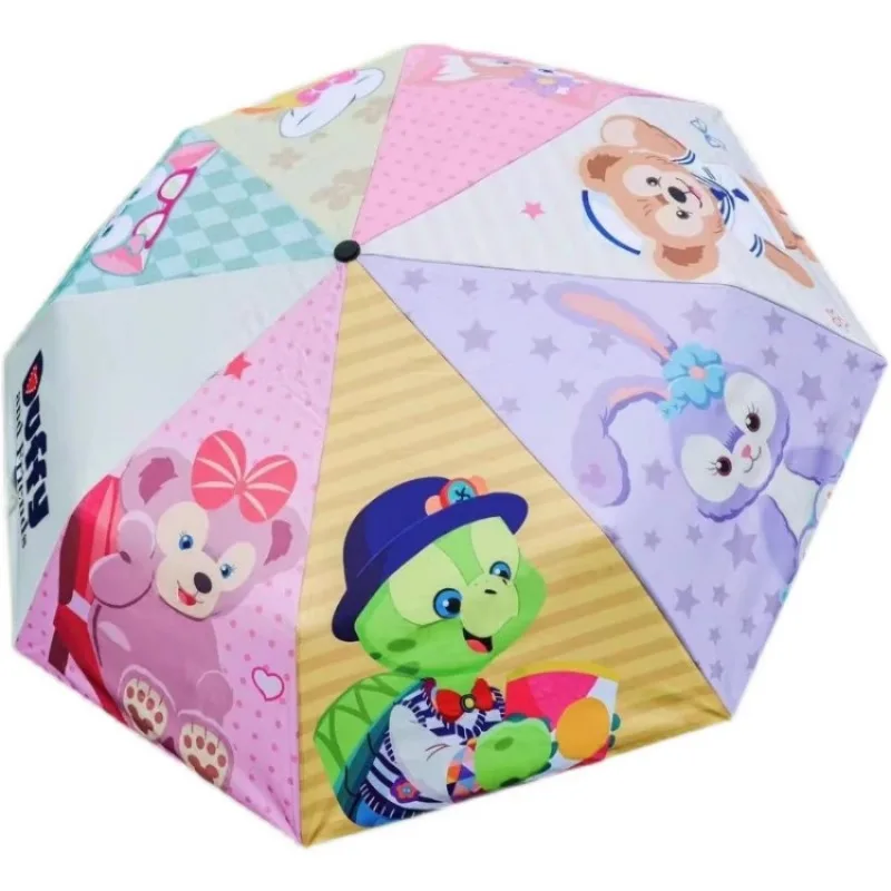 Disney Duffy Animation Cartoon Cute Folding Umbrella Creative Kawaii Fully Automatic Sun Shade Umbrella Vinyl Rain or Shine Gift