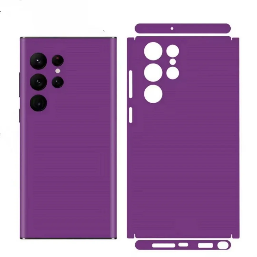 Simpele Macaron Kleur Decal Skin voor Samsung S26 S24 S23 S22 Ultra S255G Achterkant Schermbeschermer Film Cover Wrap Modificatie Sticker