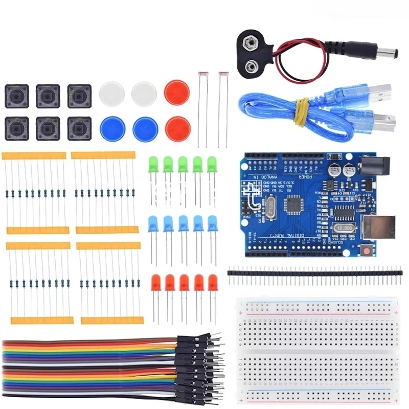 Starter Kit for UNO R3 Mini Breadboard LED Jumper Wire Button for Arduino Diy Kit School Education Lab