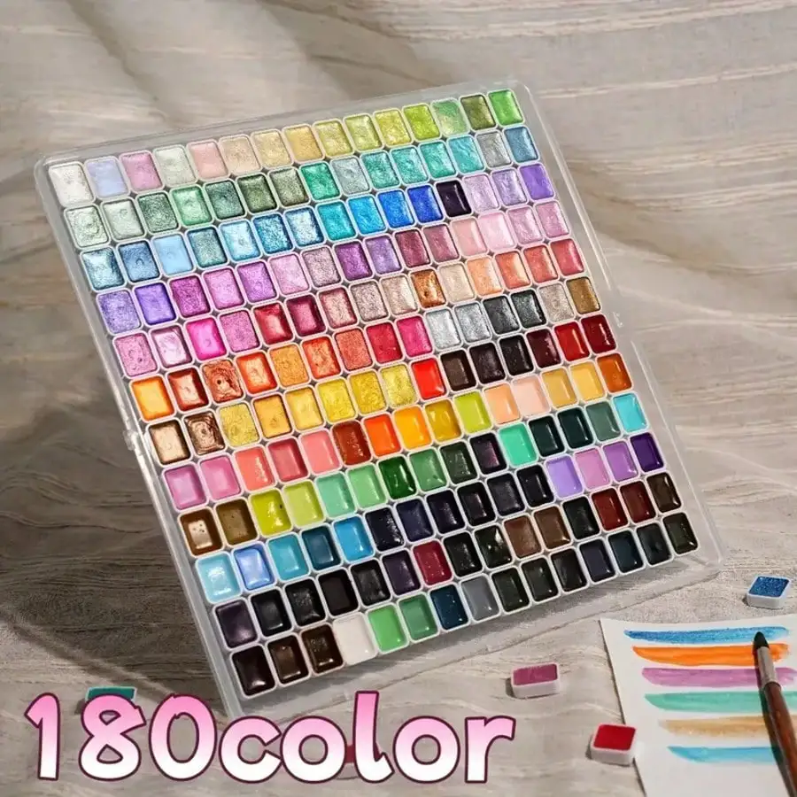 Artists' Watercolor Granulating Colors 180/150 Colors 1ml Transparent acuarela Professional pigments supplies