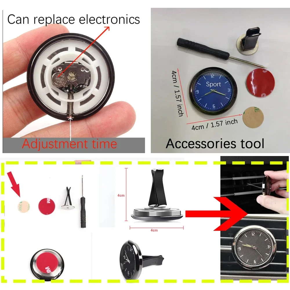 1 قطعة سيارة التصميم سيارة ساعة كوارتز لمقعد أودي فولكس فاجن سكودا ABT موتور سبورتسلاين سيارة ساعة ساعة ساعات كوارتز