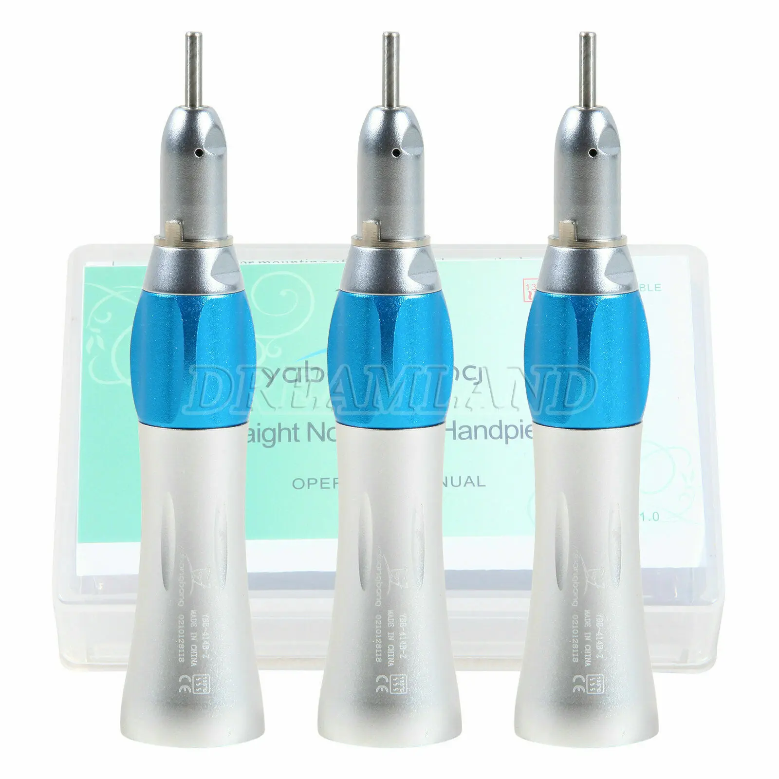 

3PCS Dental Slow Low Speed Straight Nose Cone Handpiece fit NSK E-type External Water Spary