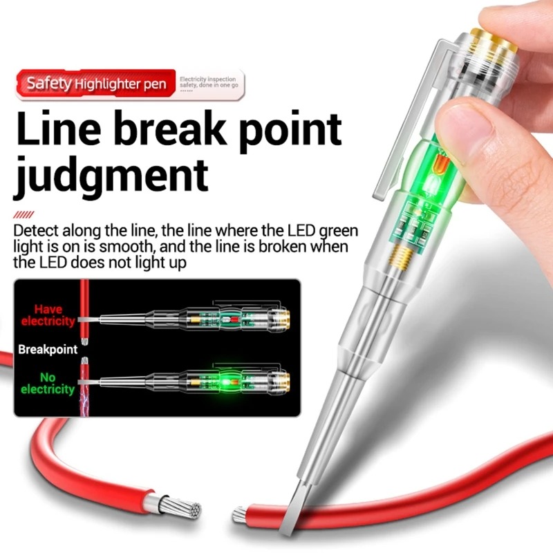 Rilevatore di tensione elettrico sonda a induzione penna Test 70-250V elettrico LED Light Tester penna Tester di tensione cacciavite