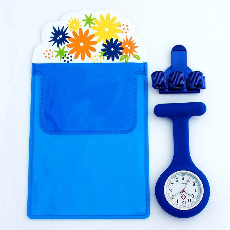 실리콘 시계 간호사 Fob 시계 간호 선물 석영 펜 클립 4 색 Penholder 의사 간호사 전용 펜 가방 실용 남여