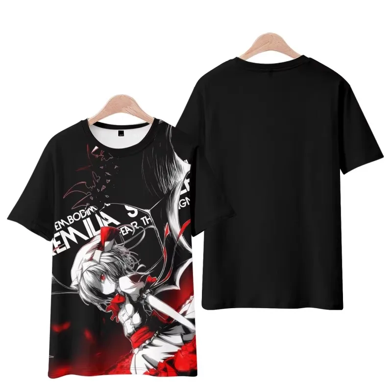 Touhou Game Remilia Scarlet Character Anime T-Shirt Unisex Men Women Tee Shirt Short Sleeve Tops