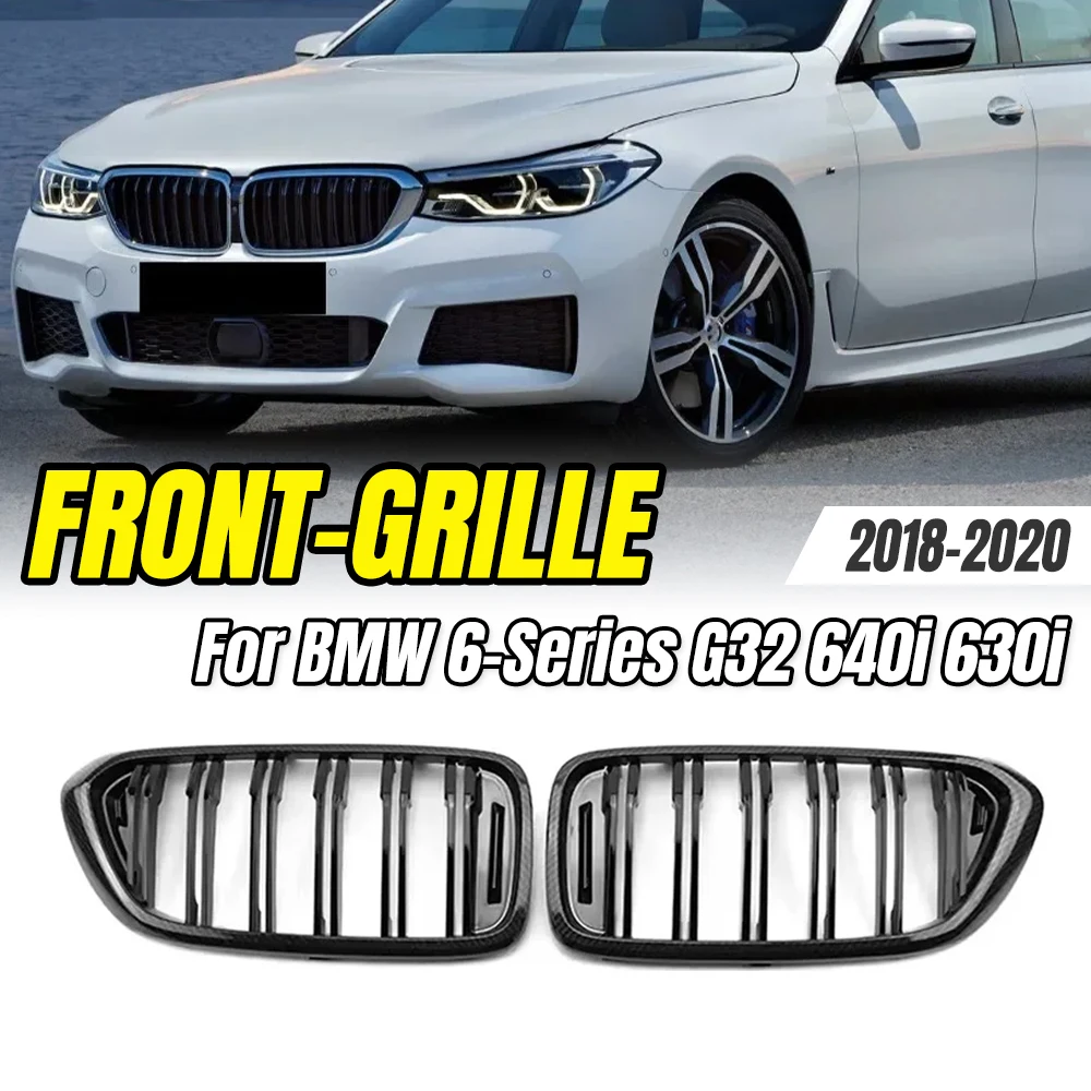 

For BMW 6-Series G32 640i 630i 2018-2020 Carbon Fiber Look Front Grille Car Styling Upgrade Parts & Accessories