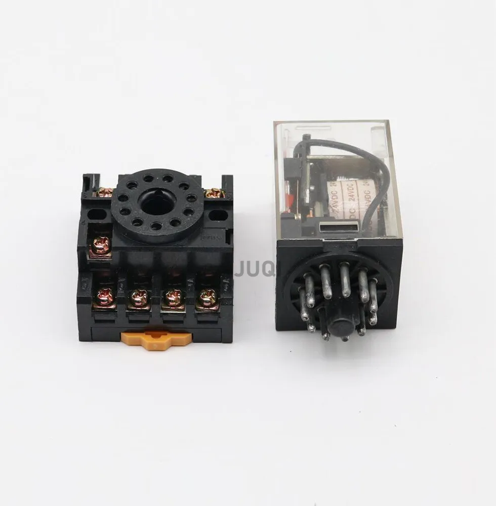 1 set MK3P-I Electromagnetic Coil Relay 10A Round 8 Pins 12V 24V 110V 220V Miniature General Purpose Middle Voltage Relay