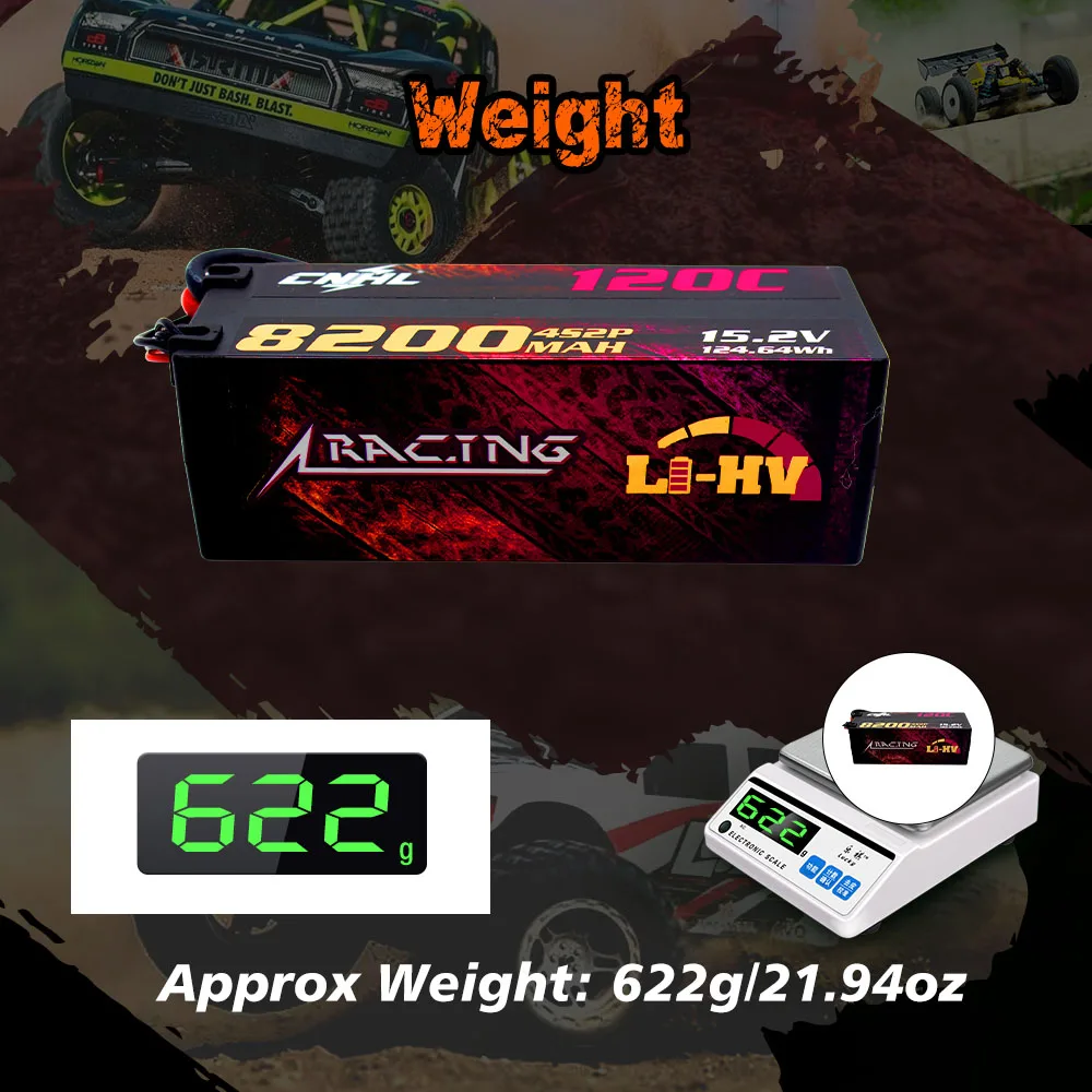 CNHL Lipo 4S 15.2V Battery 8200mAh 120C HV Hard Case With EC5 Plug For RC Car Boat Airplane Truck Tank Vehicle Truggy Buggy