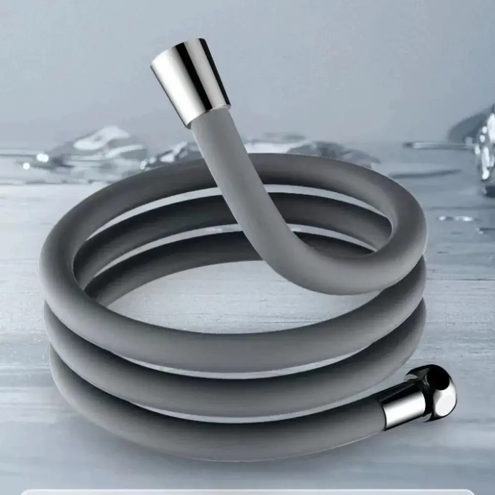 

Гибкий силиконовый душевой шланг 1,5/2 м, универсальная противовзрывная трубка для насадки для душа, нетоксичный, простой в установке аксессуар для смесителя