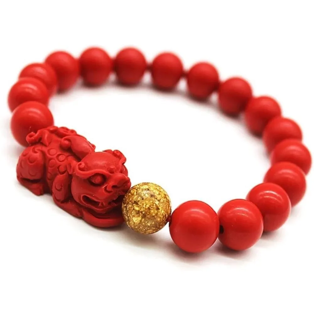 Colorful jewels and adjustable feng shui prosperity lucky red bead bracelet cinnabar magic charm wealth good luck jewelry.