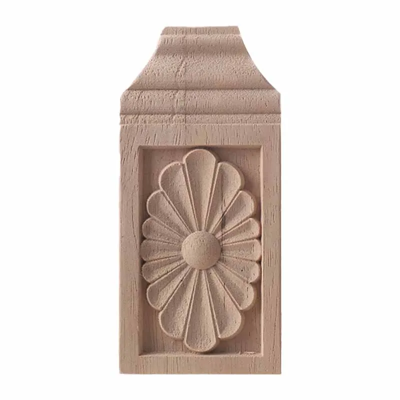 Staffe ad angolo floreali traforate figurine in legno decorazione mobili Appliques cornice porta da parete fai da te forniture per la casa