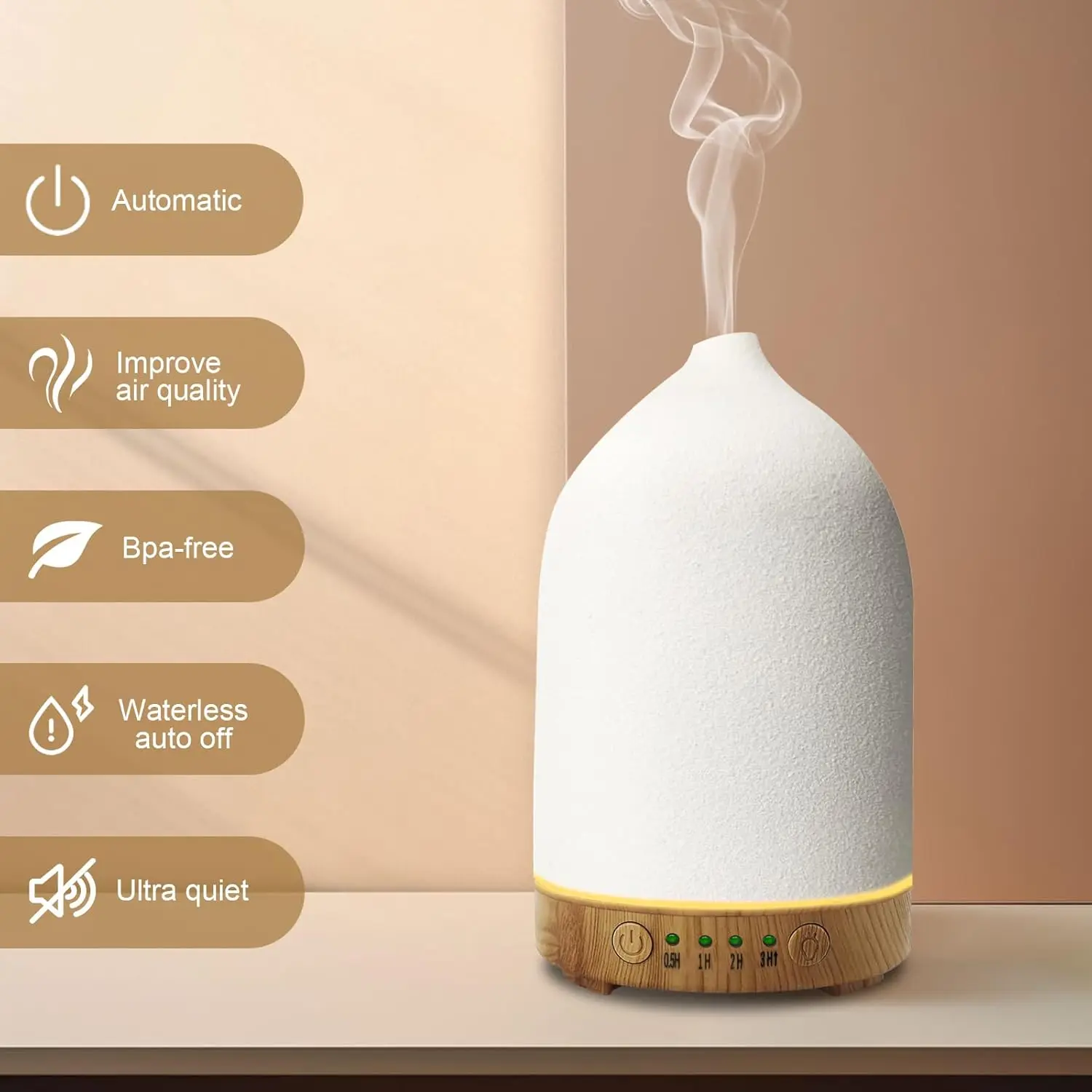 Essential Oil Diffuser Air Humidifier Ultrasonic 7 Colors  100ML Mini Aroma Diffuser Home Fragrance With LED Color Light