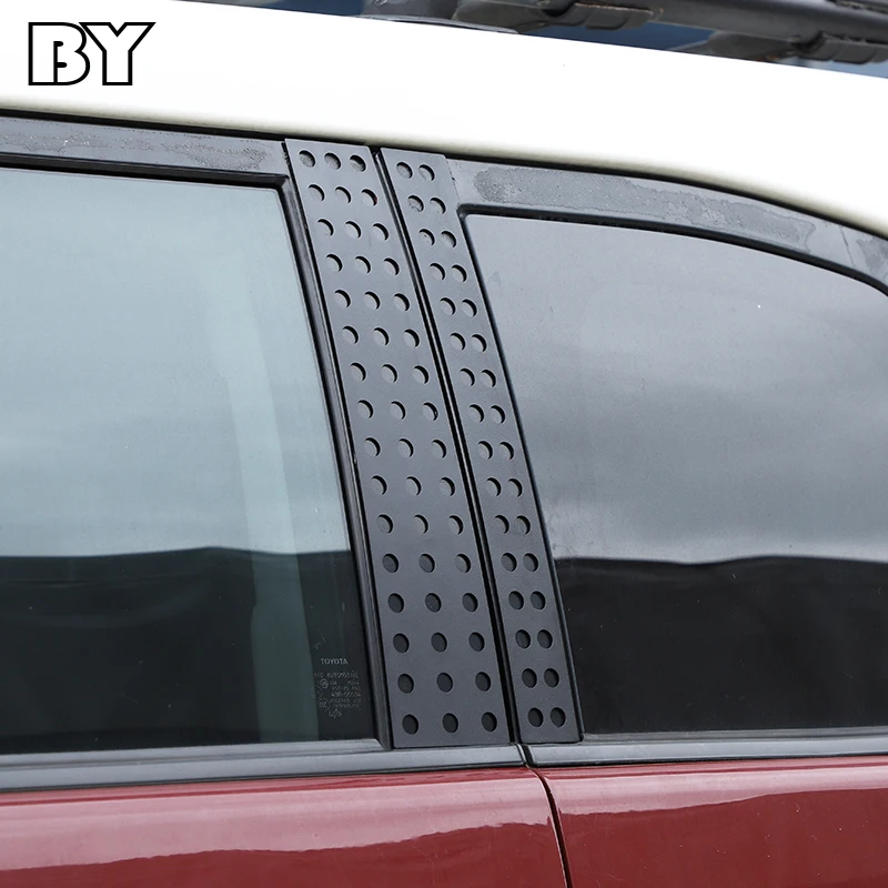 سبائك الألومنيوم سيارة B-عمود غطاء الكسوة العلم نمط العسل لوحة لتويوتا FJ كروزر 2007-2021 اكسسوارات السيارات #5