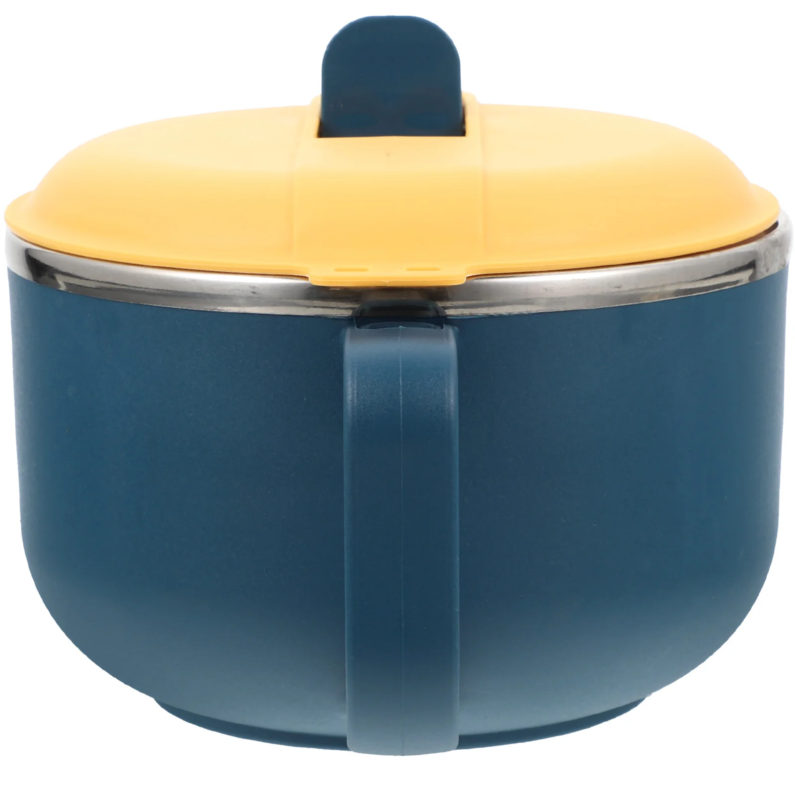 وعاء حساء من الفولاذ المقاوم للصدأ، وعاء معكرونة رامين آمن للميكروويف مع غطاء، حاوية طعام مدمجة للمطبخ والمنزل #6