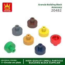 Wange 763Pcs/lot 20482 Round 1 x 1 with Bar and Pin Block Moc Color Accessories Compatible with Brick DIY Children Toy Assembly