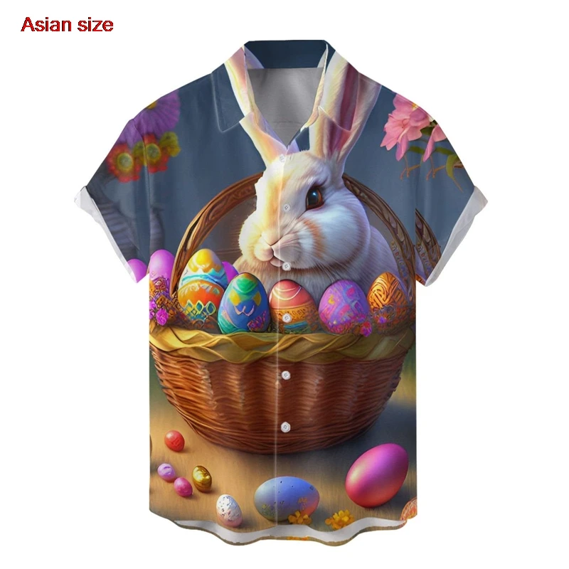 Nuovo Dio Gesù Maria Camicie hawaiane per uomo Pasqua Stampa 3D Harajuku Casual Manica corta Abbigliamento superiore Camicia hawaiana