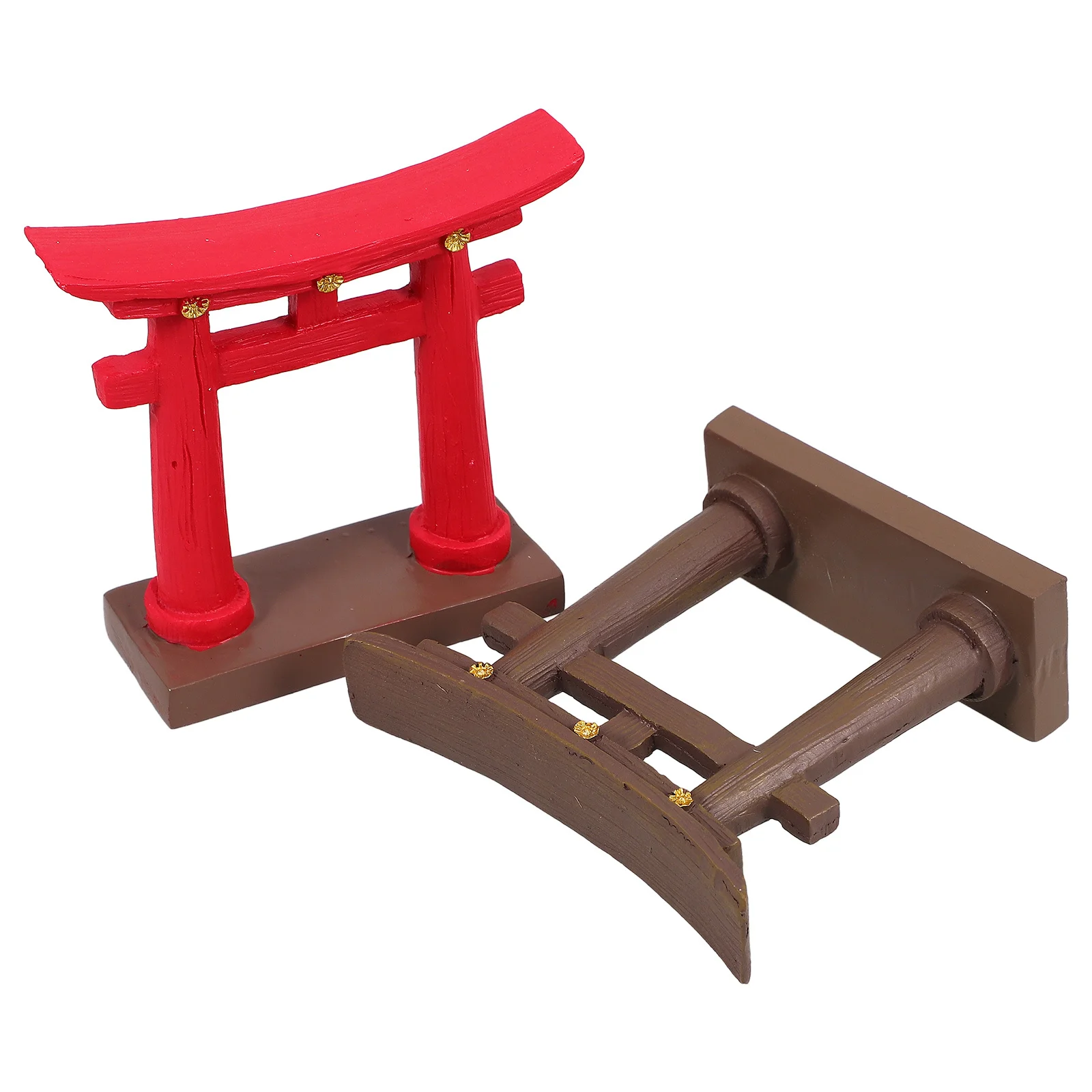 

2Pcs Bird Shrine Ornament Mini Torii Decoration for Micro Landscaping Bonsai Garden Indoor Outdoor Home Decor Japanese Style