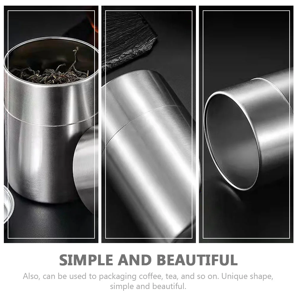 Jar Double Lid Airtight Travel Cookie Kitchen Canisters Sugar Container Coffee Honey Holder Stainless Steel Tea