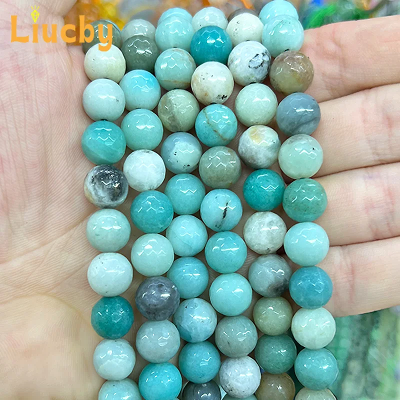 Natural Stone Faceted Amazon football section Beads For Jewelry Making DIY earrings Accessories Bracelets 15