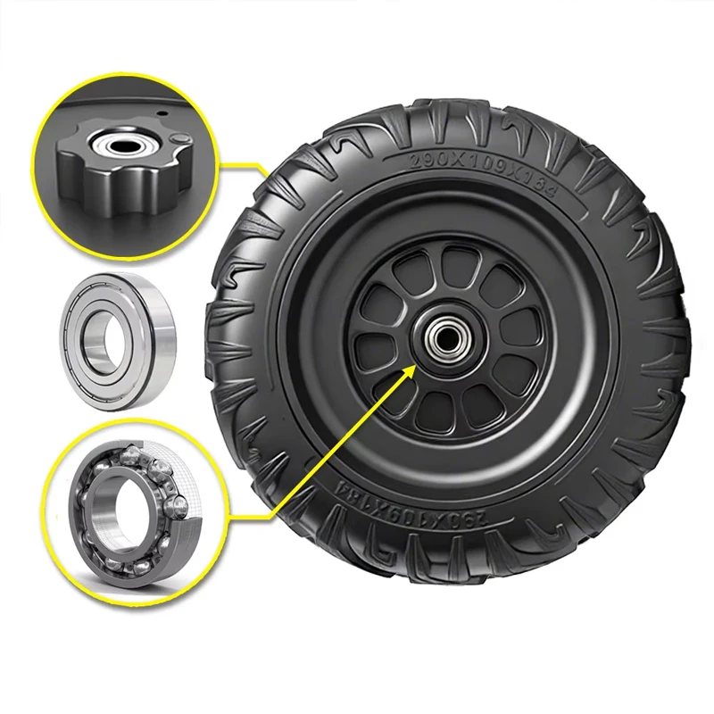 Neumático de caucho sólido EVA de 29CM/11,4 pulgadas para coche eléctrico para niños, coche de paseo de 1,2 cm/0,47 pulgadas ﻿ Piezas de mejora de neumáticos de cocodrilo, rodamiento