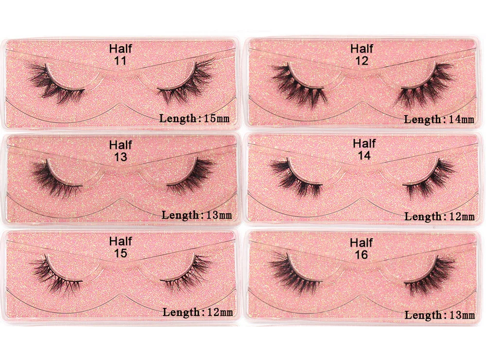 Half Lashes Strip Eyelashes Natural Soft Wispy False Eyelashes Natural Mink Lashes For Daily Makeup Eyelash Extension Fake Lashe