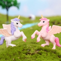 1pc Cartoon Cute Pegasus Dolls Unicorn Anime Action Figure Pony Succulents Assembly Ornaments Gifts Toys for Children