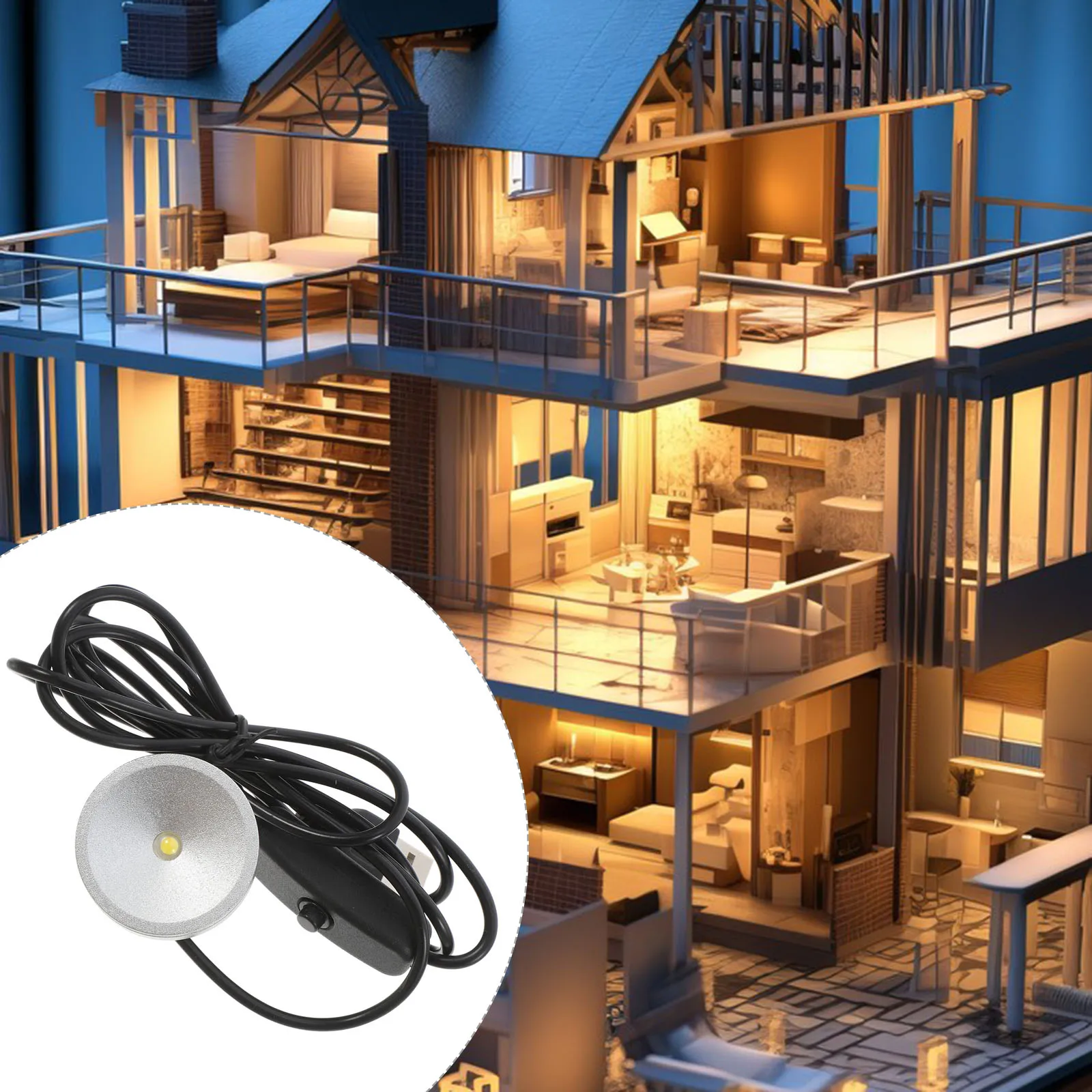 LED Aluminum Floodlight Mini Diffuser for Desk Kitchen Night Reading Under Cabinet Light 3W 4000K Neutral Small Night Lamp