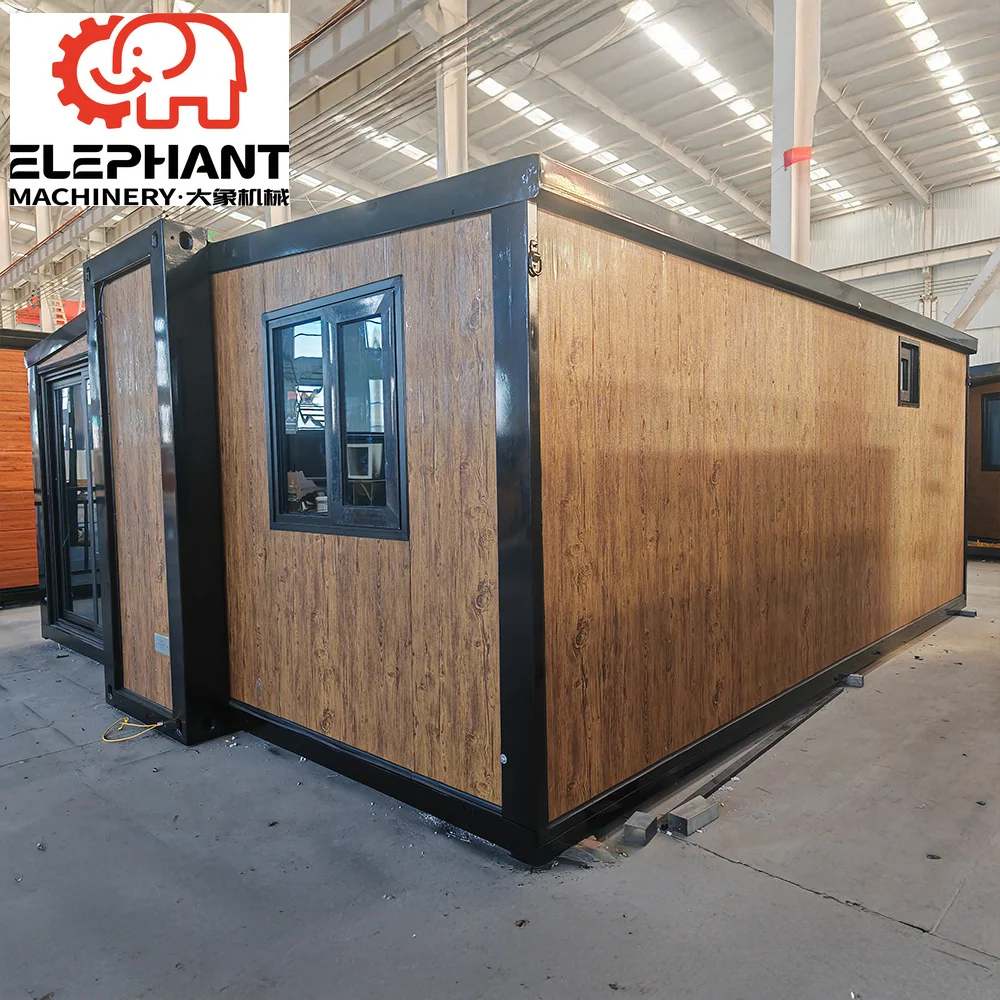 Folding 20/40ft Prefabricated Modular Container House 3-Bedroom Expandable Home with Living Room Steel Structure Fast Install