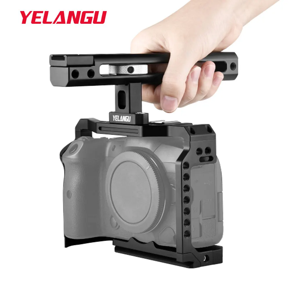 YELANGU Full DSLR for Canon EOS R5 R6 Camera Cage Rig for Canon R6 Mark 2 R5C with Multi-Mounting Options Rigs