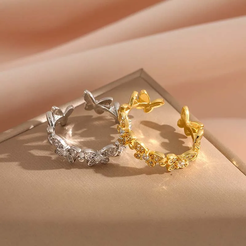 

Регулируемое по размеру кольцо для мужчин и женщин, модное ювелирное украшение, открытое кольцо с бриллиантовой инкрустацией, кольцо на указательный палец, из сплава металлов