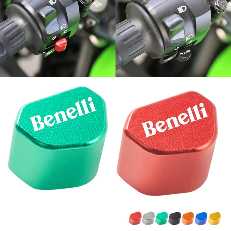 Botón de interruptor de motocicleta de aluminio CNC, tapa de llave de interruptor de señal de giro para Benelli imperiale 400 TRK502 BN302 TNT125 300 BJ600