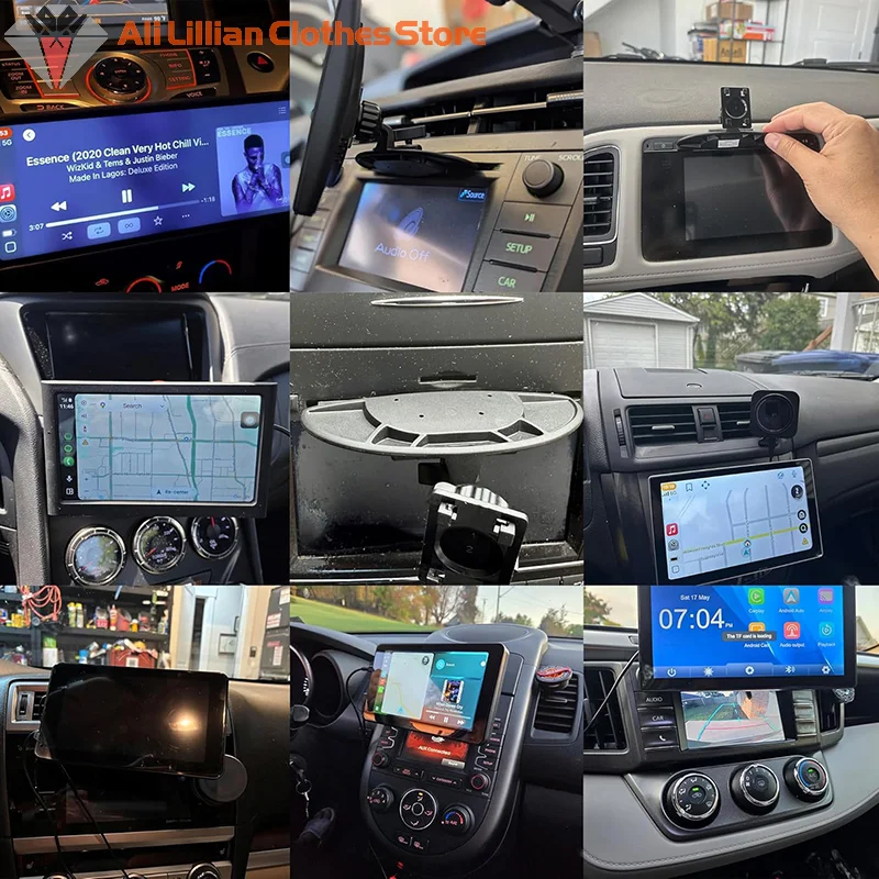 2026 Hot Sale CD Slot Mount for 4 to 11 Inch Carplay Screen 17mm Ball Rotatable Phone Holder for InCar and Entertainment New view 6
