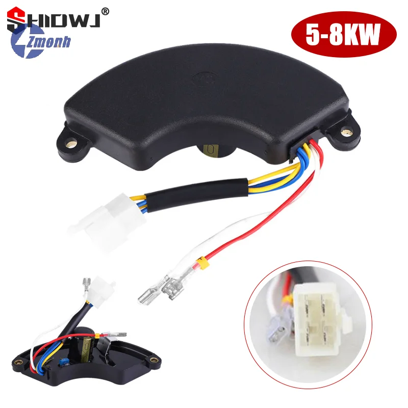 New！1PC 5-8KW Single Phase Crescent Generator AVR Automatic Voltage Regulator Rectifier Gasoline Generator Parts