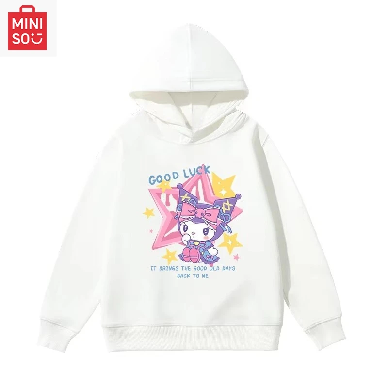 

Sanrio kuromi Pentacle lovely printed long sleeve outdoor casual fashion fall/winter hooded sweat shirt for men and women