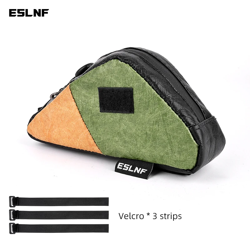 ESLNF Bicycle Saddle Bag Rainproof Mountain Road Bike Frame Bag Capacity Durable Easy To Install Universal Fit Cycling Bags