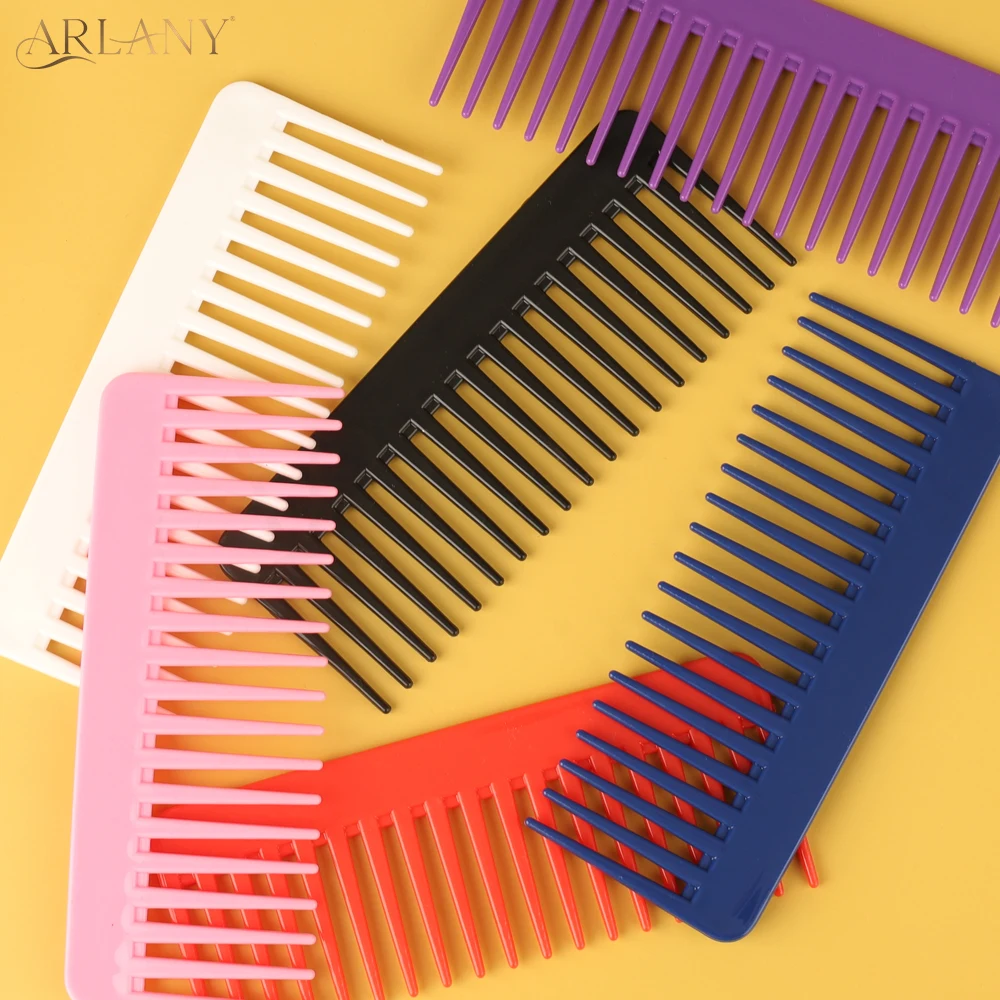 ARLANY Multicolored Women's Heat-Resistant Large Wide Tooth Comb Ideal for Detangling and Hairdressing Tools In Hair Salons