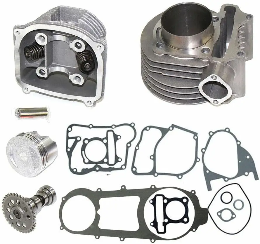 

For GY6 150cc 200cc Big Bore Kit Set Cylinder Head Piston Gasket Set 61mm 170cc Engine Rebuild Kit