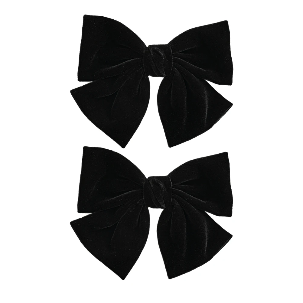 

2 Pcs Bowknot Hairpin Flannel Women Elegant Stylish Daily Use Party Wedding Accessories Hair Decor