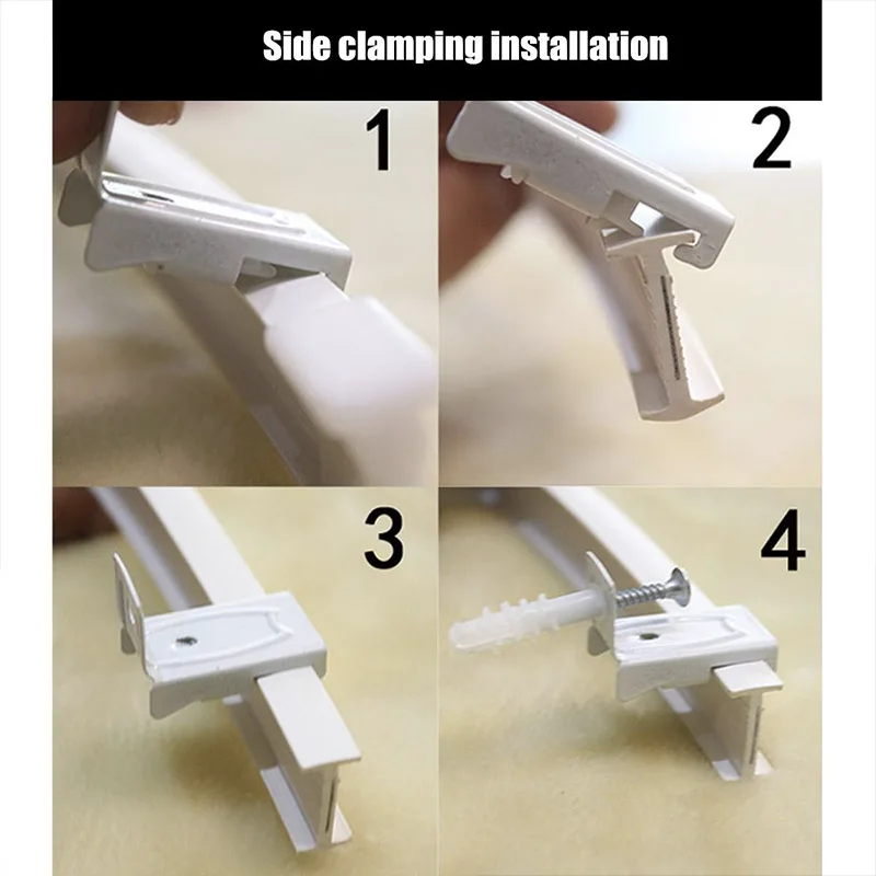 

Гибкий карниз для штор 5 м с боковым креплением, изгибаемый, для окон, прямой и изогнутый, комплект аксессуаров для штор, декор для дома