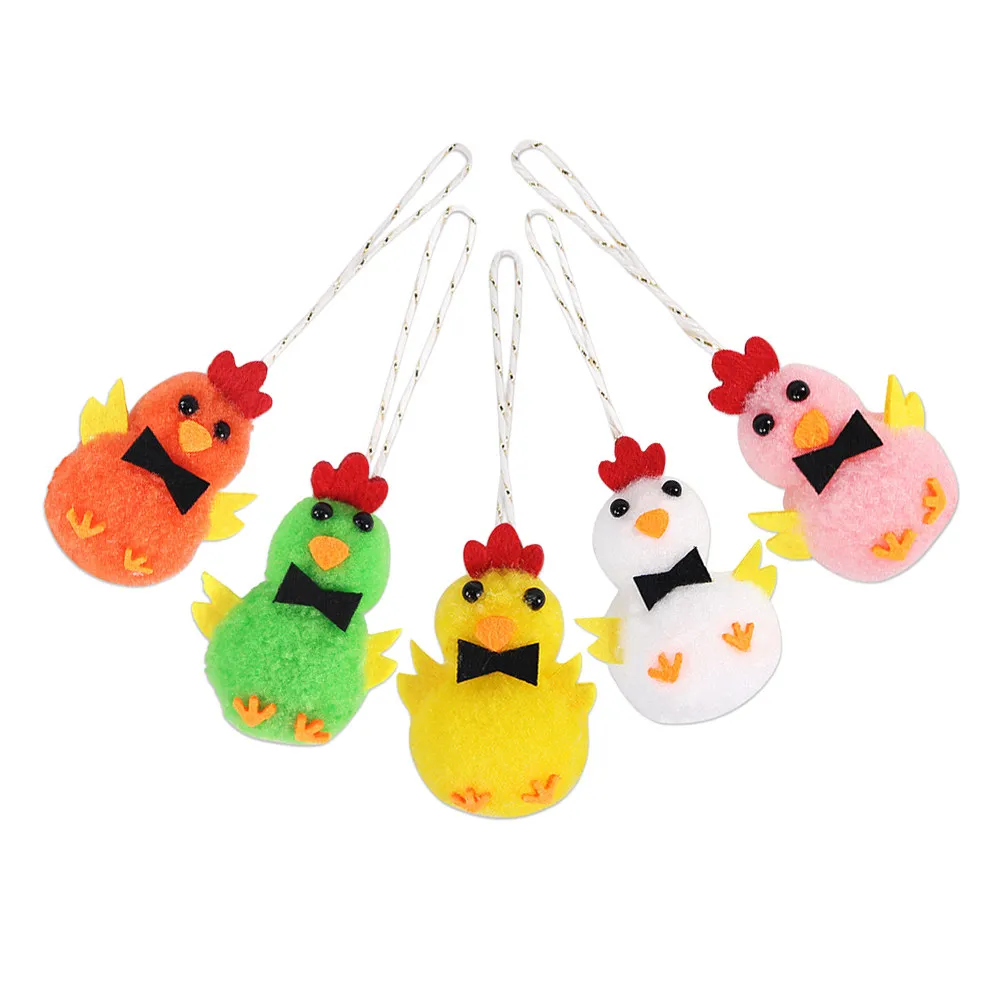 

5Pcs Easter Tree Hanging Chicken Ornament Whimsical Spring Decor for Living Room Bedroom Kitchen Office Door Wall Window