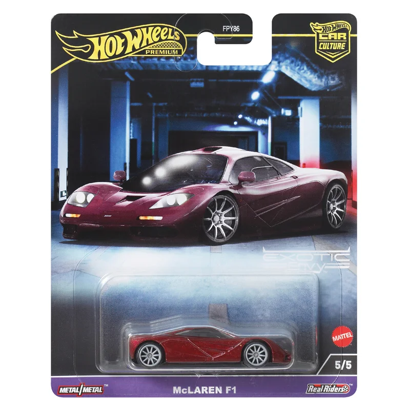 

Mattel Hot Wheels Premium Car Culture Exotic Envy Toys Boys 1:64 Diecast McLaren F1 Vehicles Model Birthday Gift