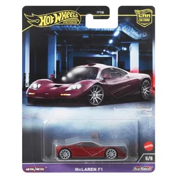 Mattel-Hot Wheels Diecast McLaren F1 Vehicles Model, Premium Car Culture, Also Envy Toys for Boys, 1:64 Diecast, Birthday Gift