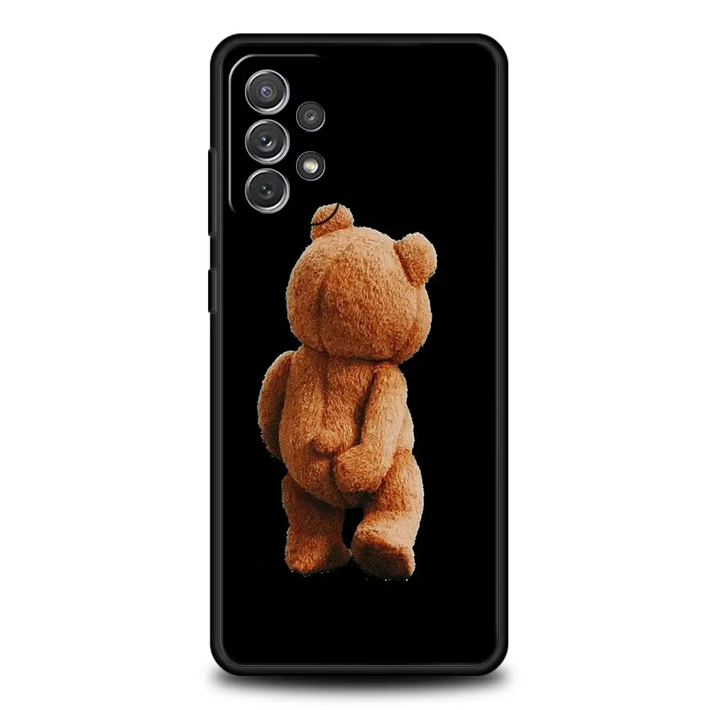 Funny Just Relax Brown Bear Phone Case for Samsung Galaxy A51 A71 A21S A12 A11 A31 A52 A41 A32 A23 A33 A53 A73 A03S A13 5G Cover