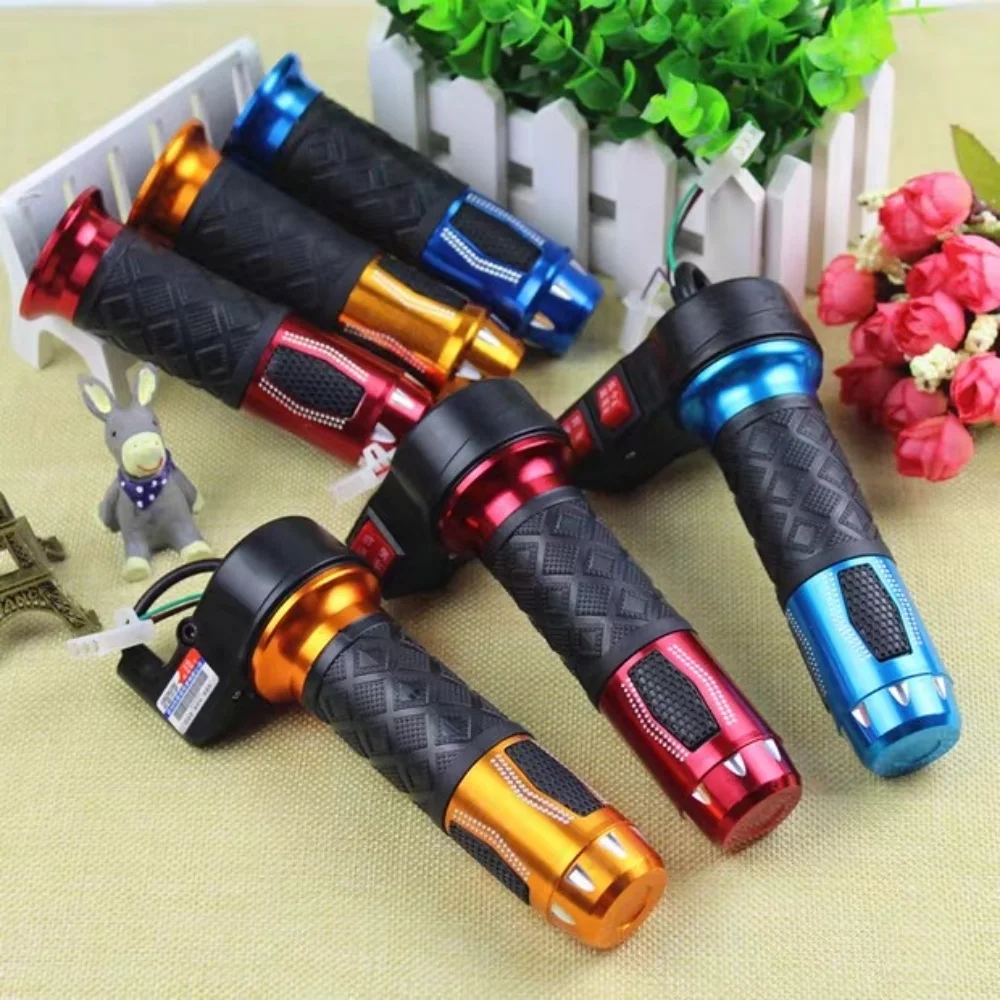 3 Speed Reverse Electric Throttle Handle, Twist Accelerator Grip for E-Bike, Scooter, Motorcycle & Tricycle - Speed Governor