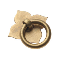 Antique Brass Door Ring Knob with Screw Drawer Cabinet Closet Kitchen Pull Cupboard Furniture Handle Vintage Furniture Hardware