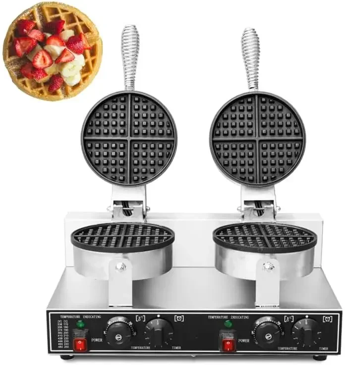 Maker Double Waffle Irons macchina per Waffle in acciaio inossidabile macchina per Chaffle elettrica antiaderente per Commerc