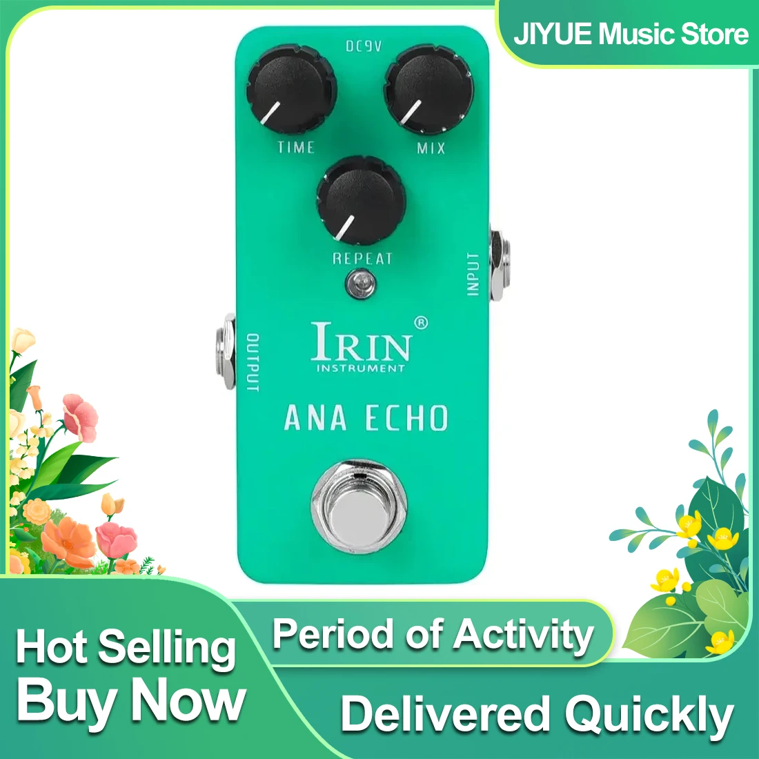 

IRIN RS-10 Ana Echo Педаль эффектов для электрогитары Гладкие аналоговые эффекты задержки True Bypass Чистая аналоговая линия Педаль Запчасти для гитары