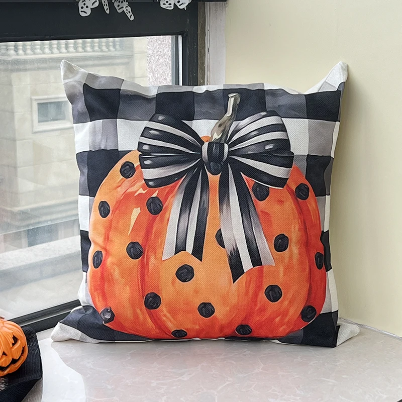 

4Pcs/Set 45x45cm Halloween Pillowcase Covers Car Cushion Halloween Party Decoration Home Decor Indoor Sofa Ornament